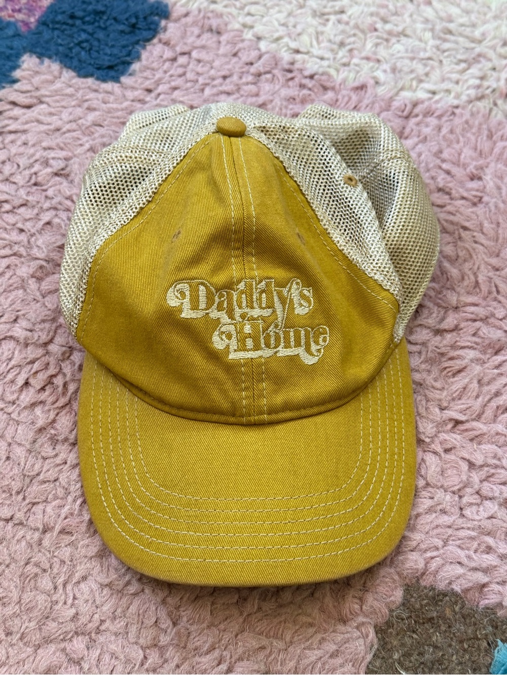 St. Vincent Daddy's Home Mustard Yellow Mesh Back Trucker Hat
